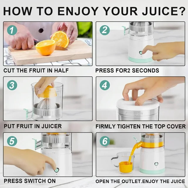 Extracteur de jus, press agrume rechargeable