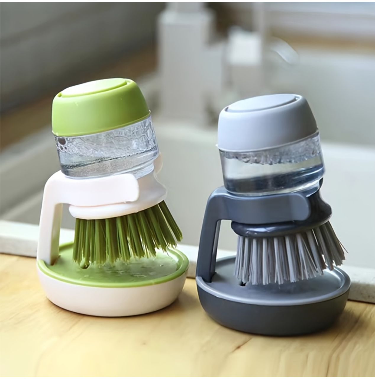2xBrosses à vaisselle avec distributeur de Regina, brosse à vaisselle avec support