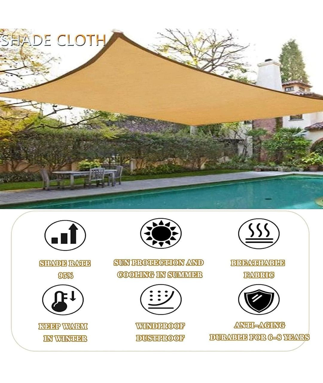 Voile D’ombrage 3mx3m
