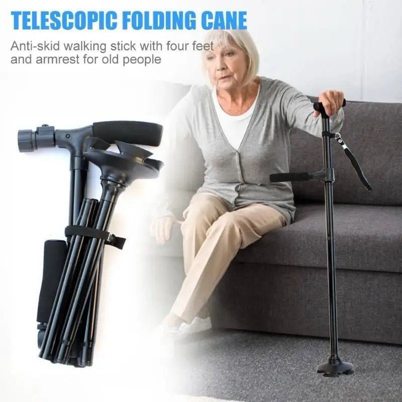 Canne de marche avec lampe torche