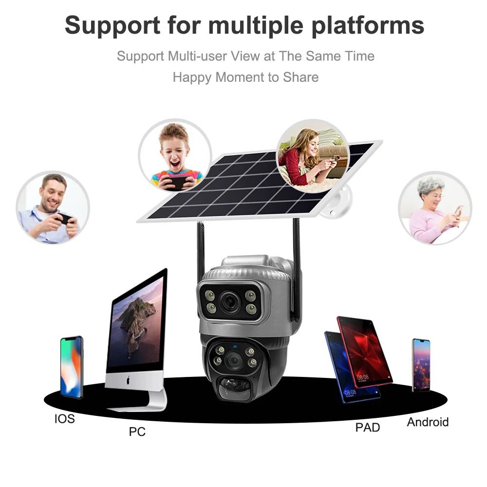 Camera de surveillance smart WiFi solaire