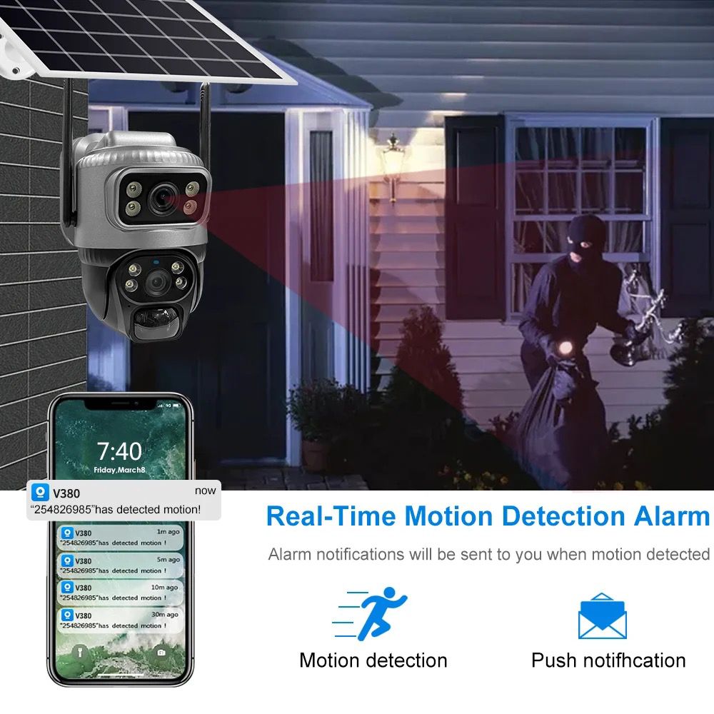 Camera de surveillance smart WiFi solaire