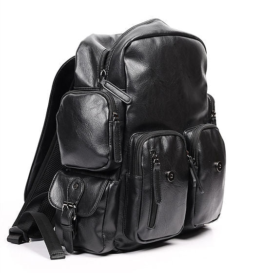Sac à dos vintage en cuir souple pour hommes, sac à dos d'affaires de luxe, sacs à dos de voyage étanches pour hommes, sac à dos urbain pour ordinateur portable, 15.6