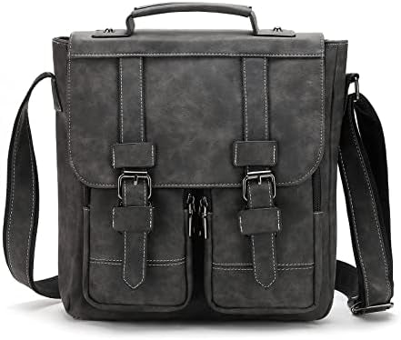 FANDARE Sacs bandoulière Homme Sacoche Homme Cuir Pochette Homme bandoulière Cartable Sac a Main pour Travail Voyag Business Université Ecole Multifonctionnel Sac d'épaule