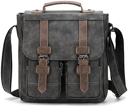 FANDARE Sacs bandoulière Homme Sacoche Homme Cuir Pochette Homme bandoulière Cartable Sac a Main pour Travail Voyag Business Université Ecole Multifonctionnel Sac d'épaule