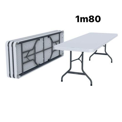 Table pliante rectangulaire 1m80 – robuste et pratique